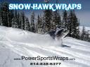 Vinyl wrap on Snow Hawk snowmobile in micro camo pattern, camo wraps from $65.00