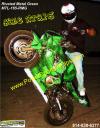 stunt bike decals, stunt bike wrap in Riveted Metal Green MTL-165-RMG