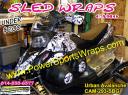 2007 yamaha phaser snow camo vinyl covering snomobile wrap for under $200.00