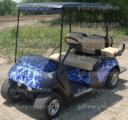 golf cart custom vinyl flame wrap, do it yourself golf car wraps from powersportswraps.com