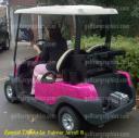 Pink golf car vinyl wrap, DIY wraps, Peel & stick custom golf car wrap from Powersportswraps.com