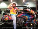 Rupert on the bike at the Long Beach motorcycle show.. showing off his Victory custom wrapped by Powersportswraps.com