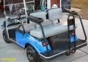 fire Blue golf cart vinyl wrap… why paint when you can wrap for hundreds less…? Shop our huge wrap store www.powersportswraps.com