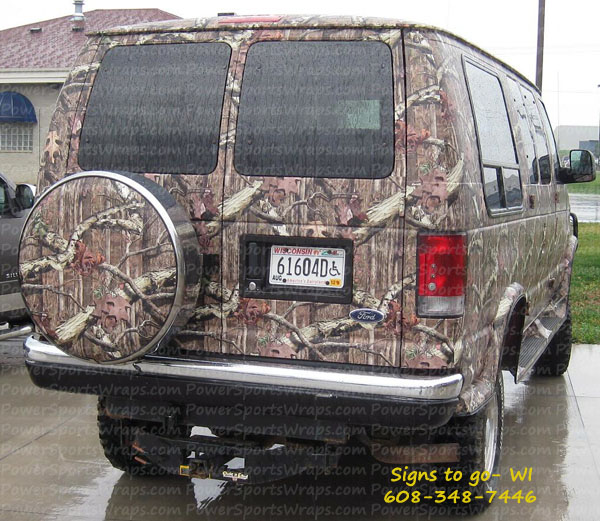 Ford 4×4 full vehicle wrap in Mossy Oak Break up Infinity camouflage, film provided by PowerSportsWraps.com