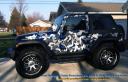 Jeep Wrangler Camo vinyl swatch decals, available in any color combo, individual pieces you apply where you want- contact PowerSportsWraps.com