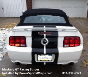we offer custom design through install of the most popular Mustang graphics. 