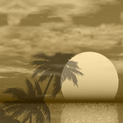 Close-up-view-moon-palm-beige/gold tones-vinyl-wrap