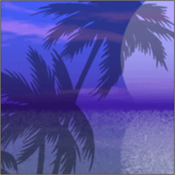Moon Palm Blue