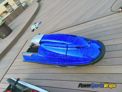 Monster Scales Blue jet ski wrapping film