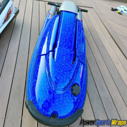 Jet ski wraps Monster Scales Blue. DIY JetSki wraps wrap kit.