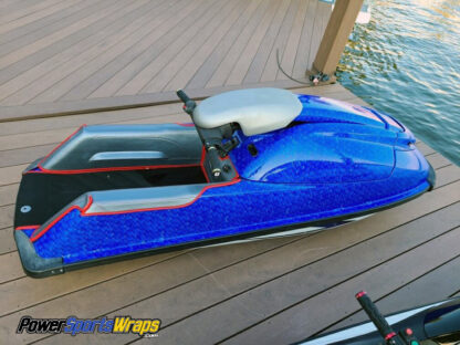 Jet ski wraps Monster Scales Blue. DIY JetSki wraps wrap kit.