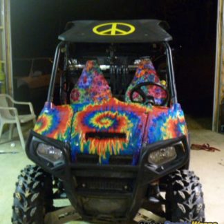 Polaris RZR Tie Dye Flame vinyl wrap