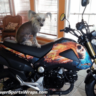 Flaming-skull-Grom honda grom decal set