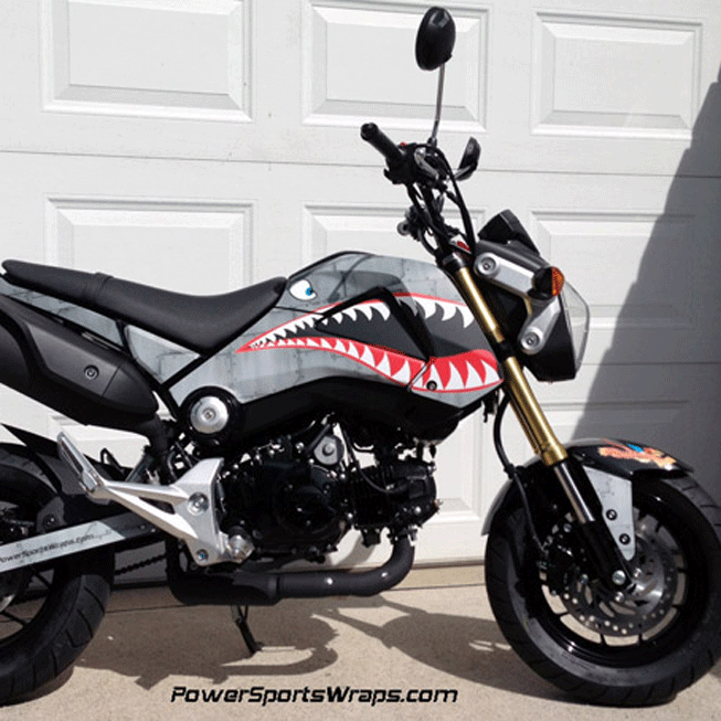 Dirty air craft metal 558 honda grom decal set