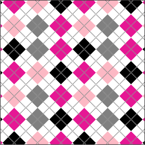 Argyle Pink Gray Black OTR 408 PGB