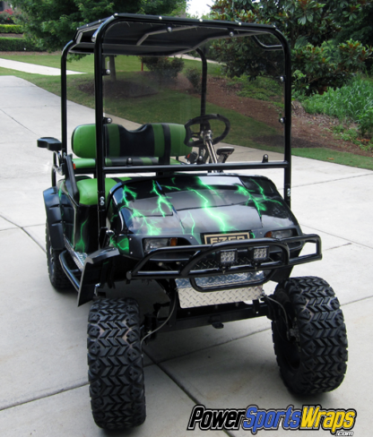 Lightning-Green-wrap-on-golf-cart