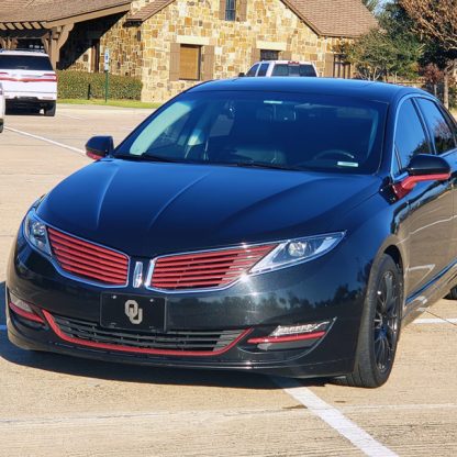Deep Red-Black Carbon fiber grill accents