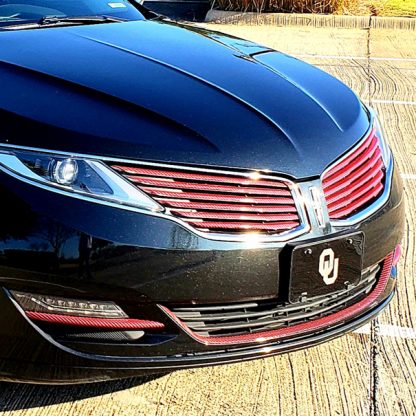 Deep Red-Black Carbon fiber grill accents