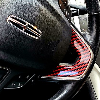 Deep Red-Black Carbon fiber steering wheel