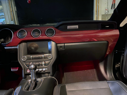 Deep-Red-Black-Digital-Carbon-Fiber-dash-wrap-installed-by-first-time-user