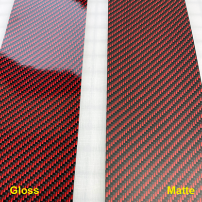 Red - Black Carbon Fiber wrapping film Gloss-Matte-Finish Options