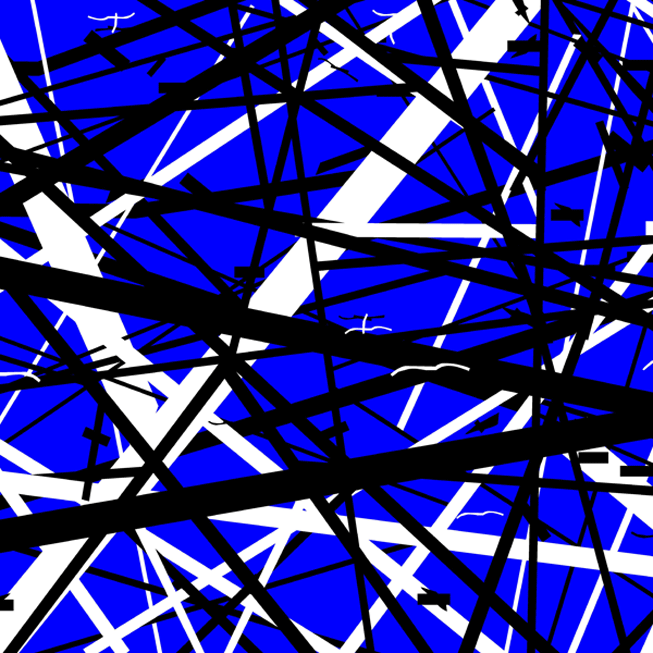 Confusion in Blue White Black