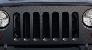 Jeep Wrangler JK Carbon Fiber Grill Wrap