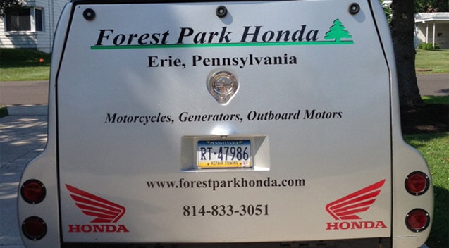 Forest Park Honda Enclosed Trailer Graphics