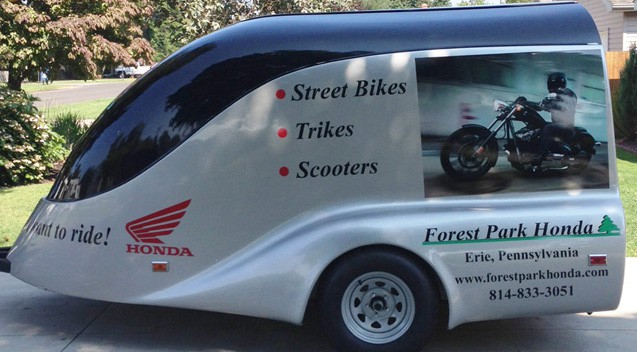 Forest Park Honda Enclosed Trailer Graphics